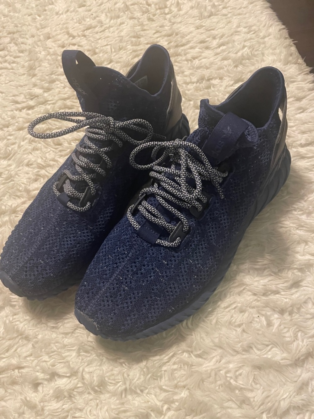 adidas Men’s Knit Athletic Sneakers - Dark Navy